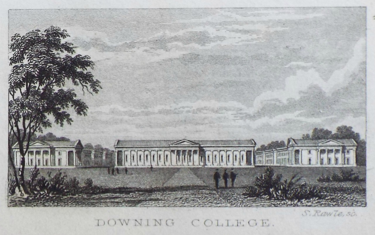 Print - Downing College. - Rawle