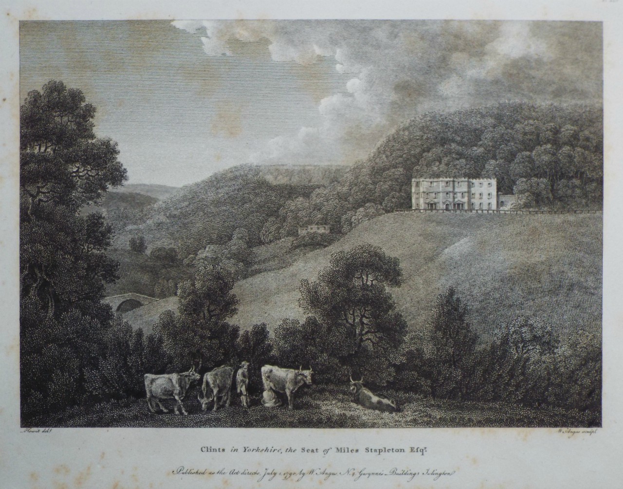 Print - Clints in Yorkshire, the Seat  of Miles Stapleton Esqr. - Angus