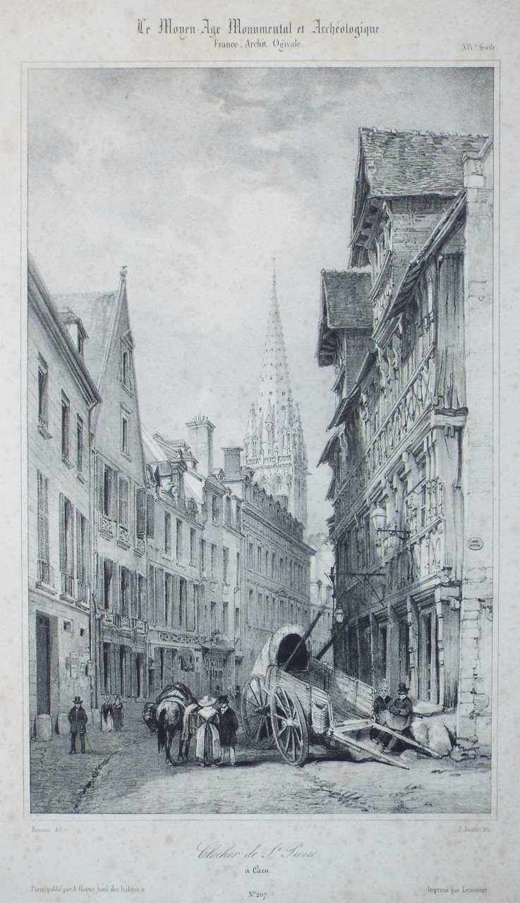 Print - Clocher de St.Piere a Caen - 