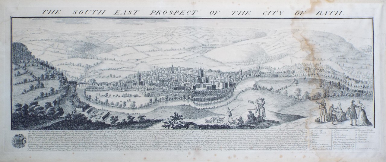 Print - The South East Prospect of the City of Bath. - Buck