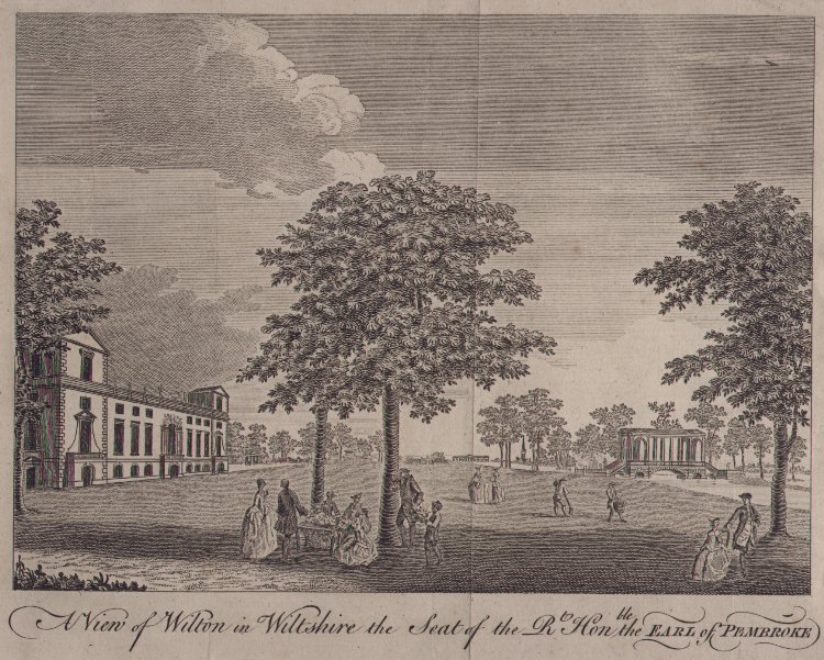 Print - A View of Wilton in Wiltshire the Seat of the Rt Honble the Earl of Pembroke