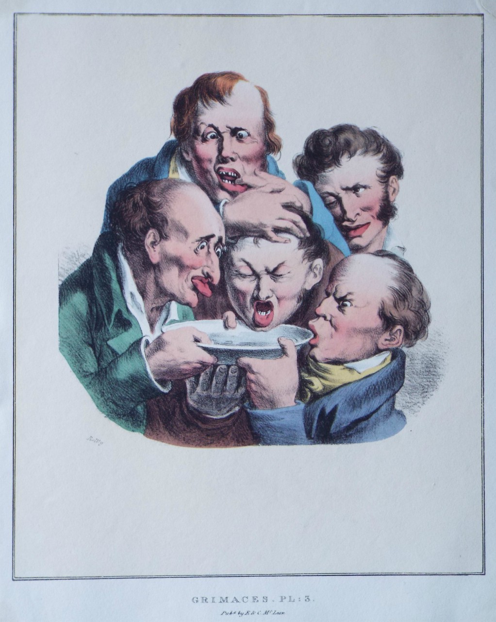 Lithograph - Grimaces. Pl: 3.