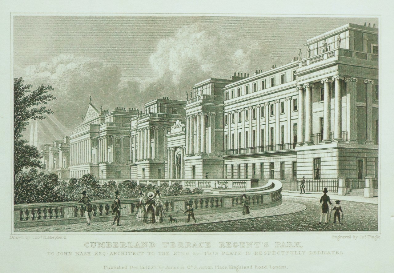 Print - Cumberland Terrace Regent's Park. - Tingle