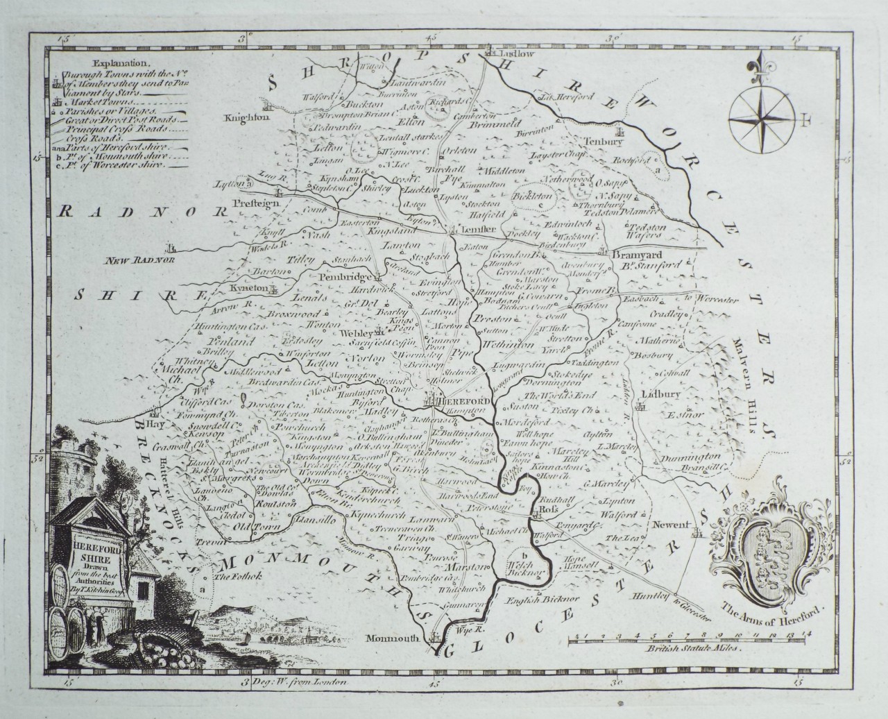 Map of Herefordshire