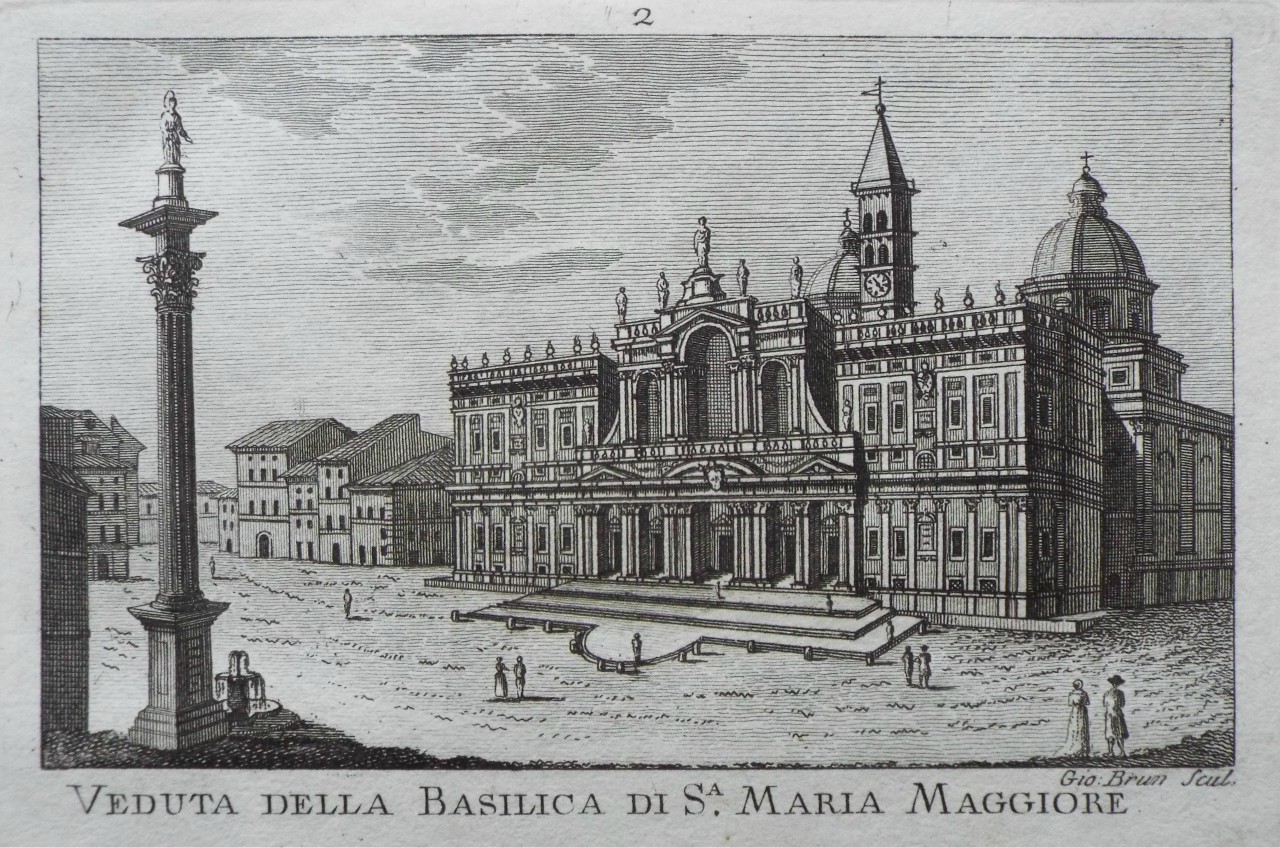 Print - Veduta della Basilica di Sa. Maria Maggiore - Brun