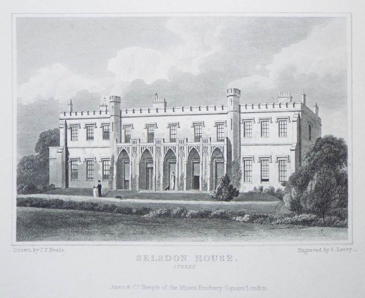 Print - Selsdon House, Surrey. - Lacey