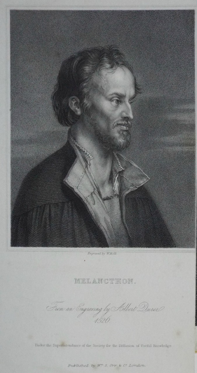 Print - Melancthon. From an Engraving by Albert Durere 1526. - Holl