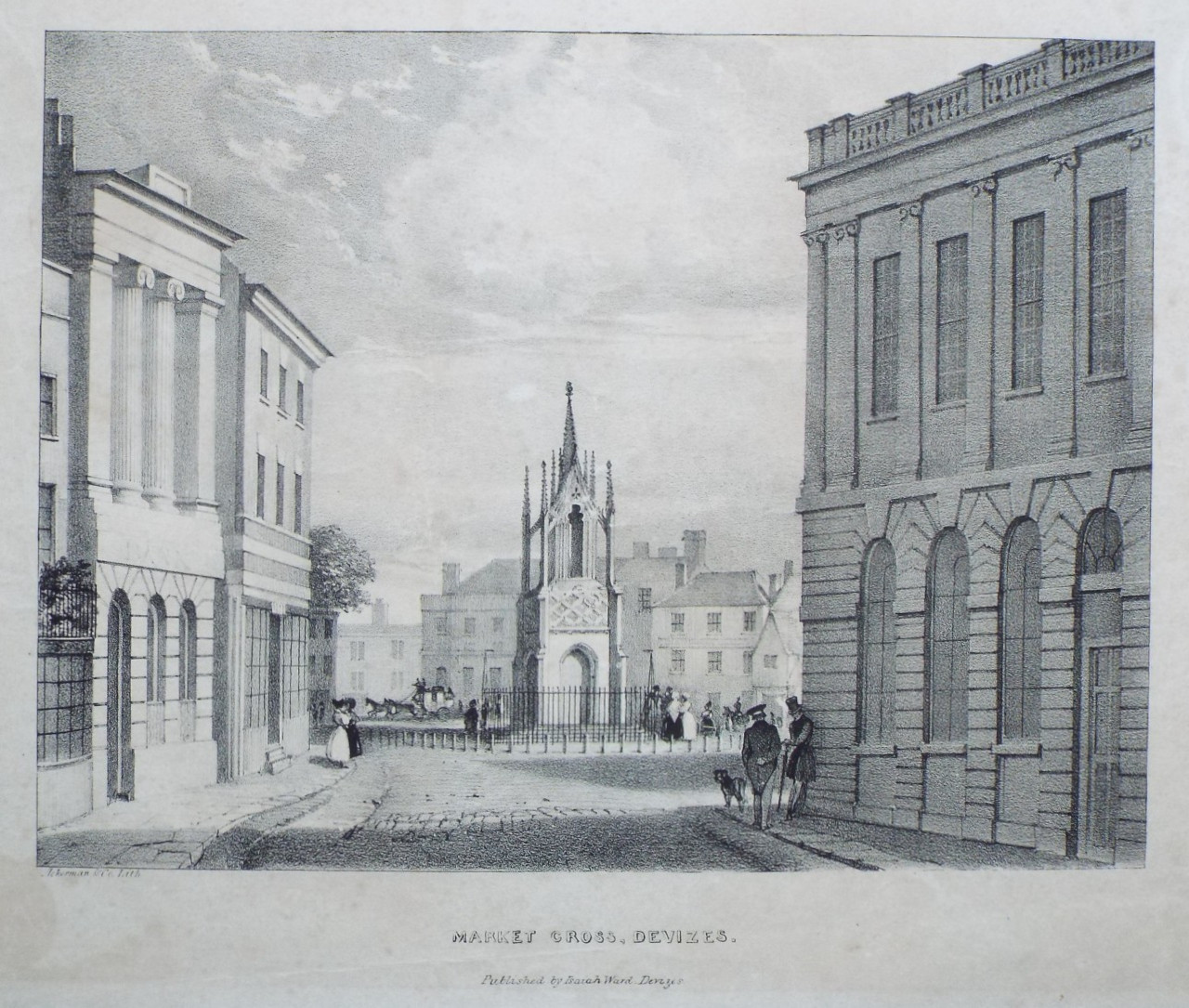 Lithograph - Market Cross, Devizes