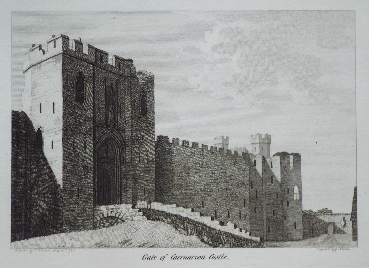 Print - Gate of Caernarvon Castle. - 