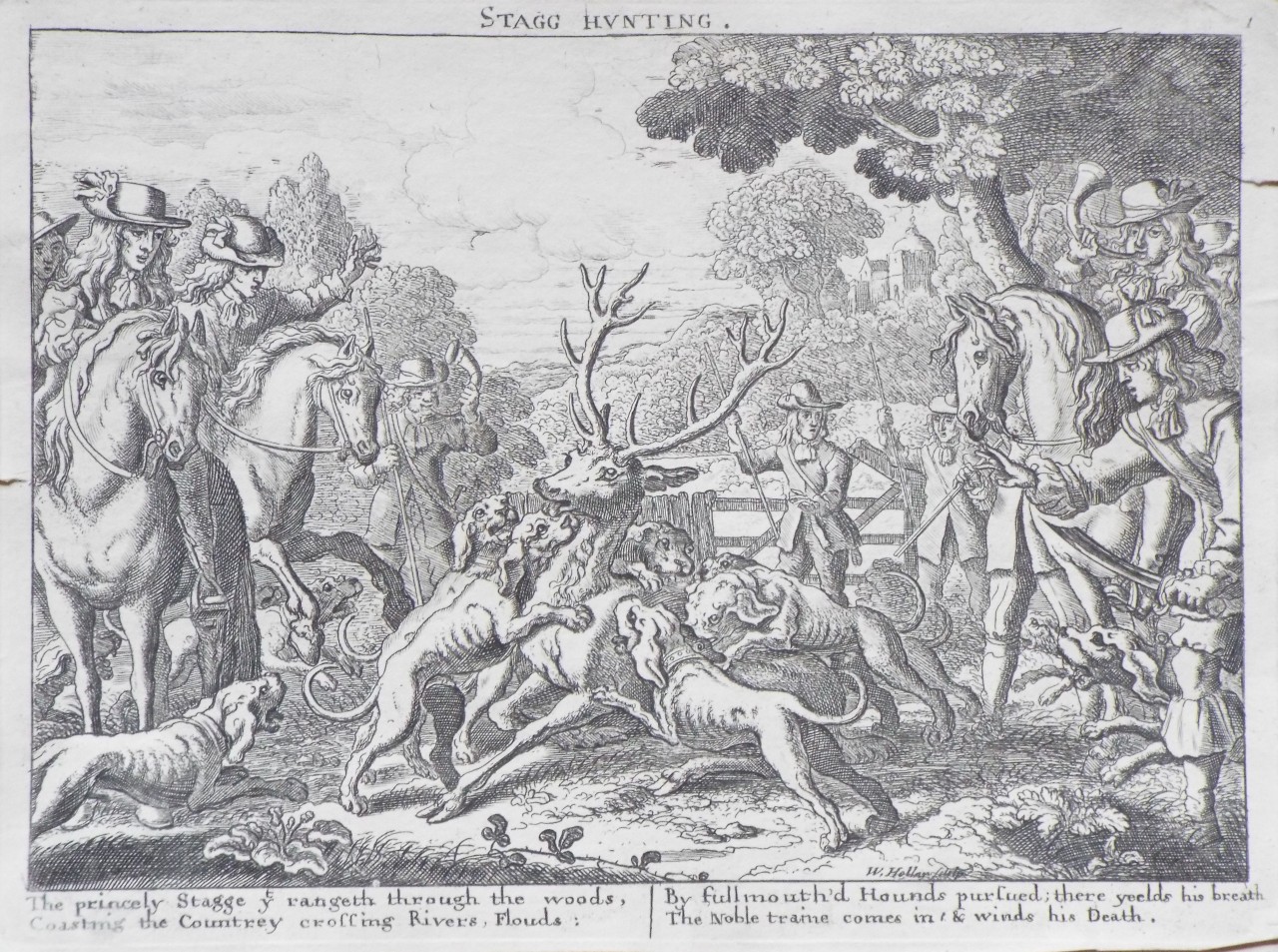 Etching - Stagg Hunting. - Hollar