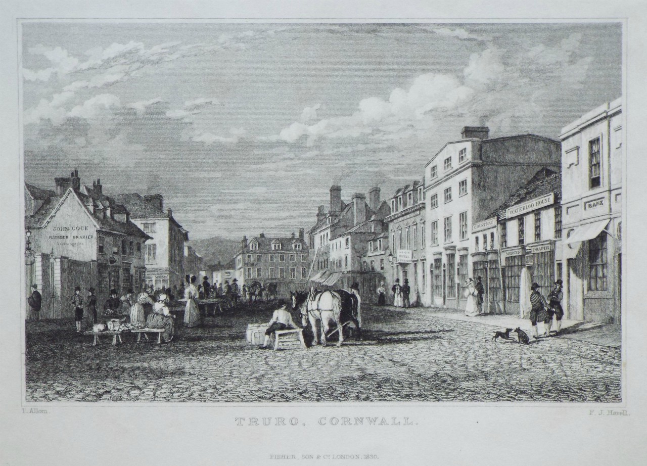 Print - Truro, Cornwall. - Havell