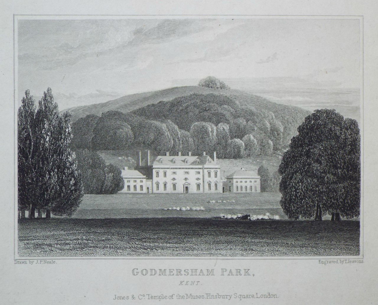 Print - Godmersham Park, Kent. - Jeavons