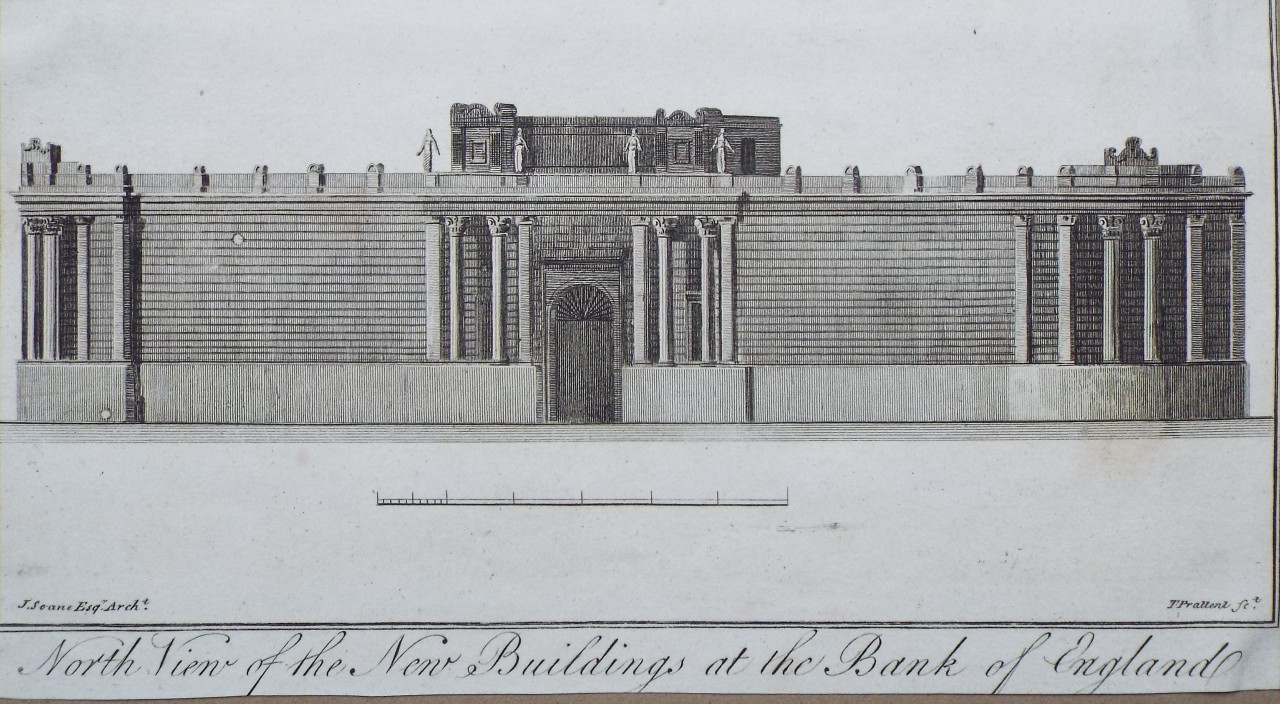 Print - North View of the New Buildings at the Bank of England - Prattent