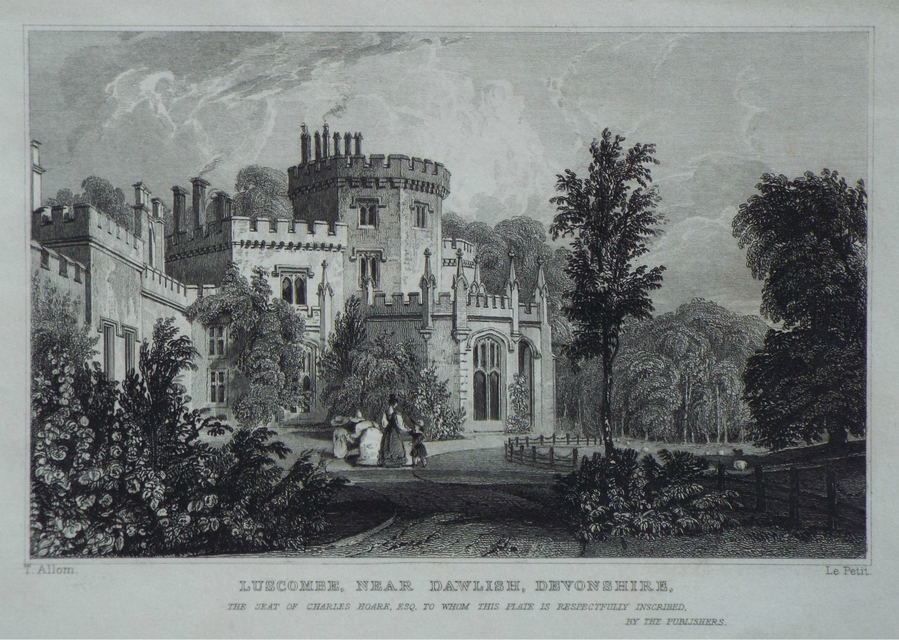 Print - Luscombe, near Dawlish, Devonshire. - Le