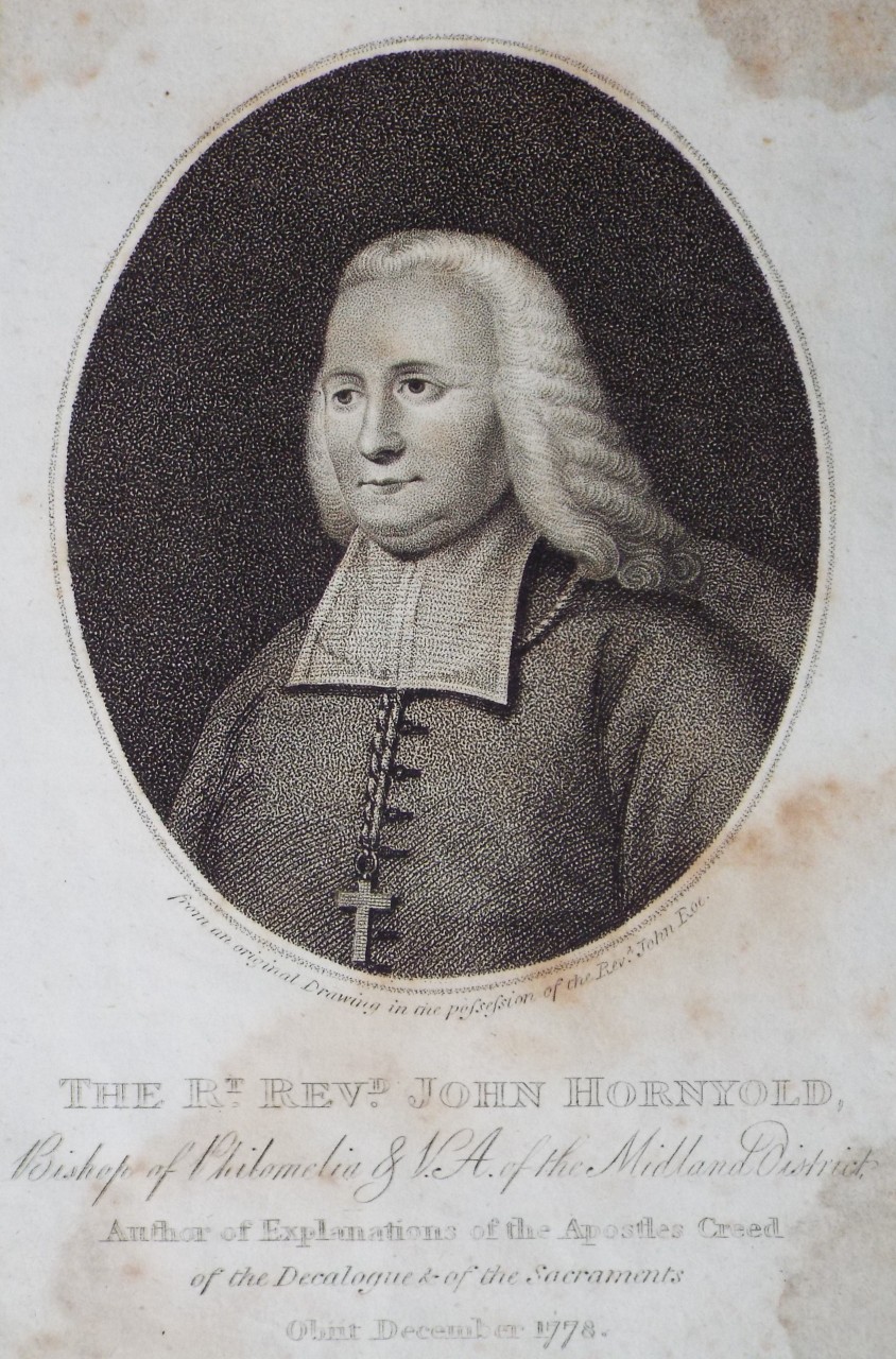 Stipple - The Rt. Revd. John Hornyold, Bishop of Philomelia & V.A. of the Midland District.