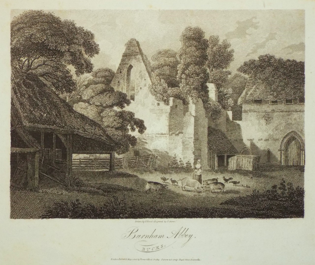 Print - Burnham Abbey, Bucks. - Storer