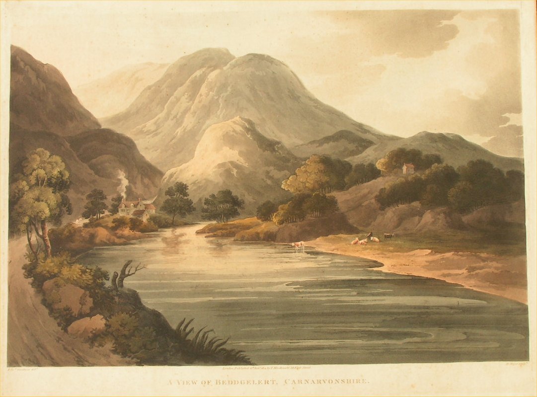 Aquatint - A View of Beddgelert, Carnarvonshire - Meyer