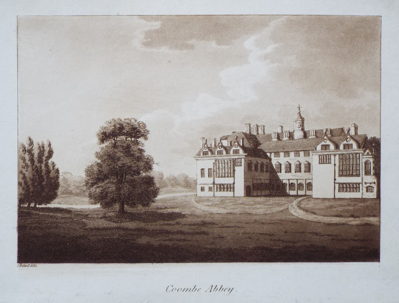 Aquatint - Coombe Abbey - Ireland