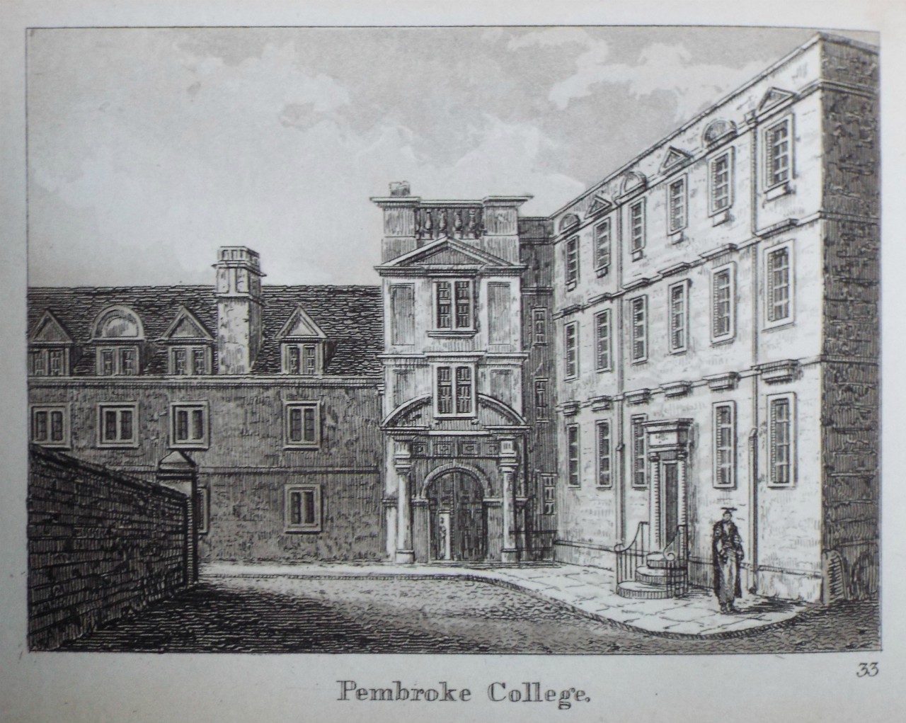 Aquatint - Pembroke College.