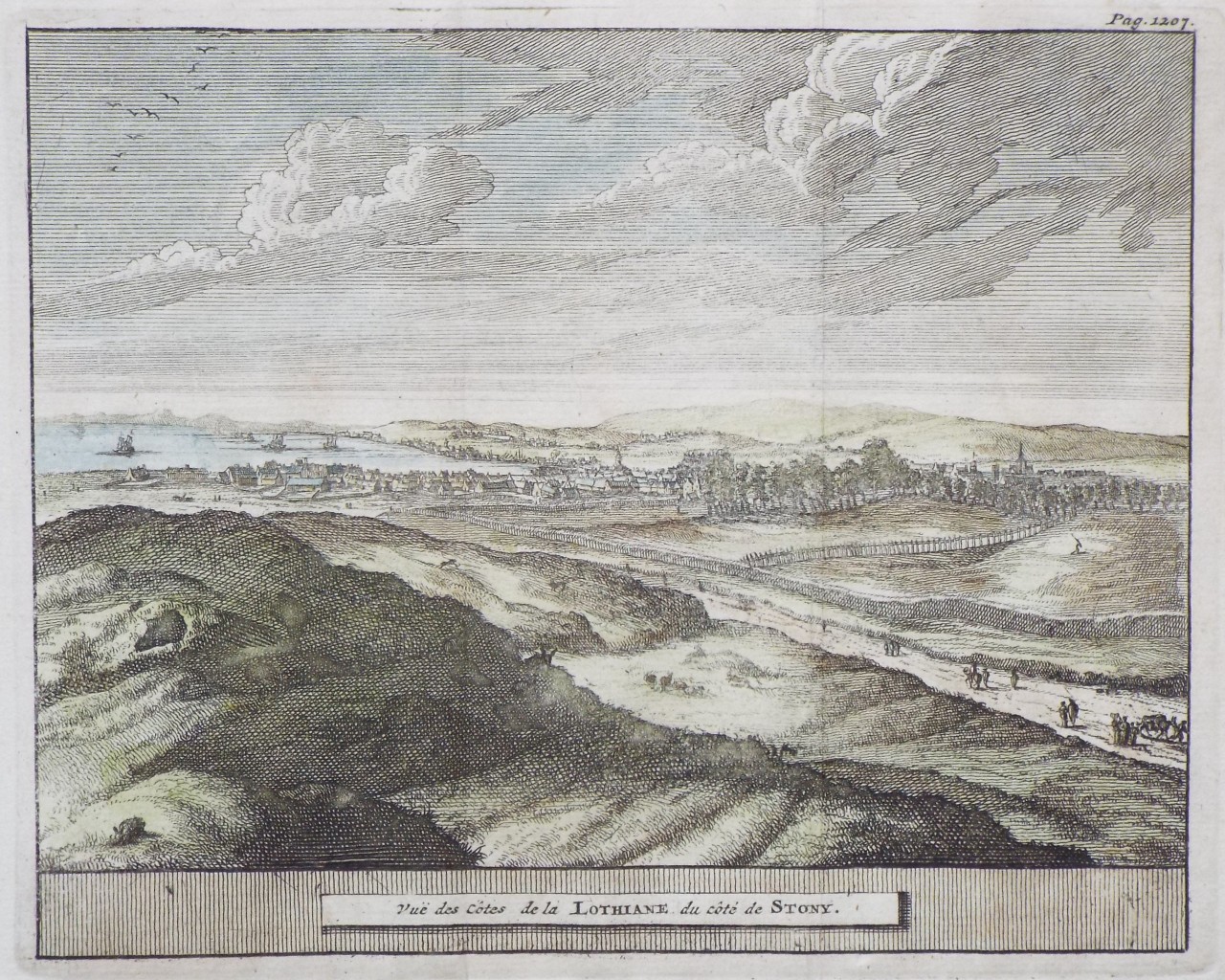 Print - Vues des Cotes de la Lothiane do cote de Stony.