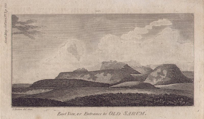 Print - East View, or Entrance to Old Sarum.
