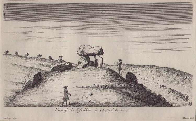 Print - View of the Kist-vaen in Clatford Bottom - 