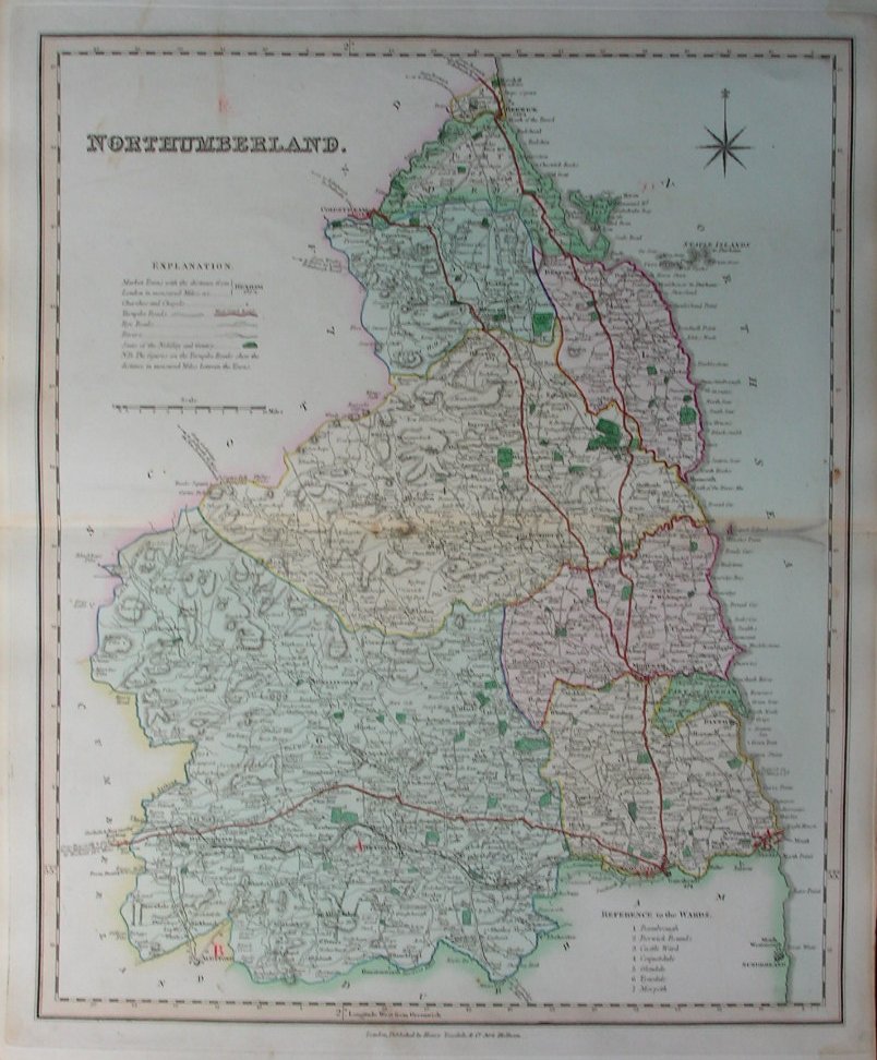 Map of Northumberland - Teesdale