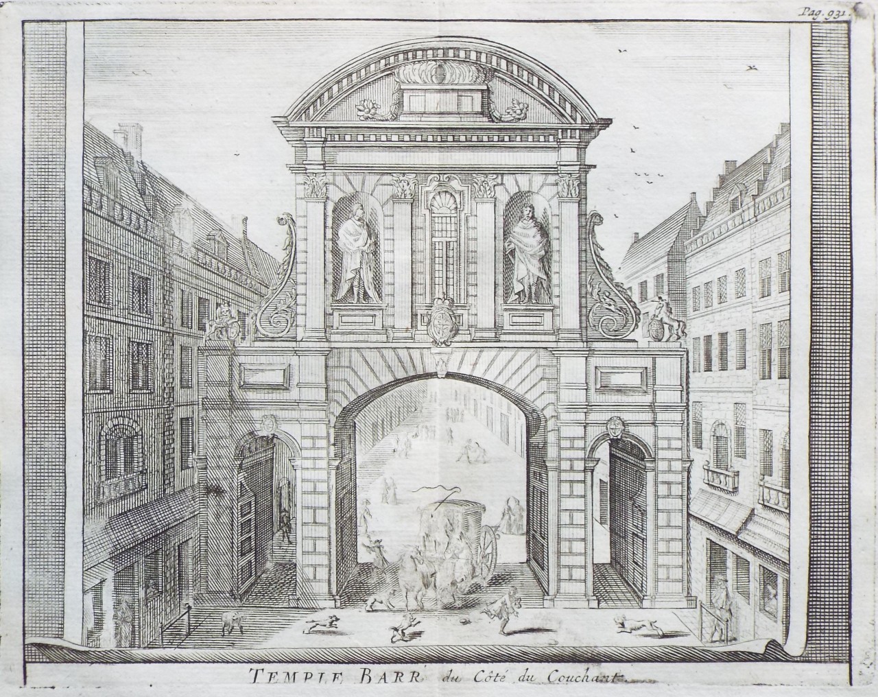 Print - Temple Bar. du Cote du Couchant.