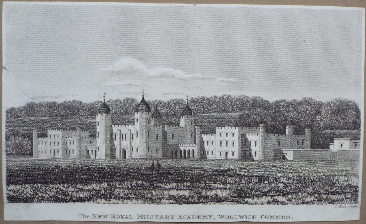 Print - The New Military Academy, Woolwich Common. - Rawle