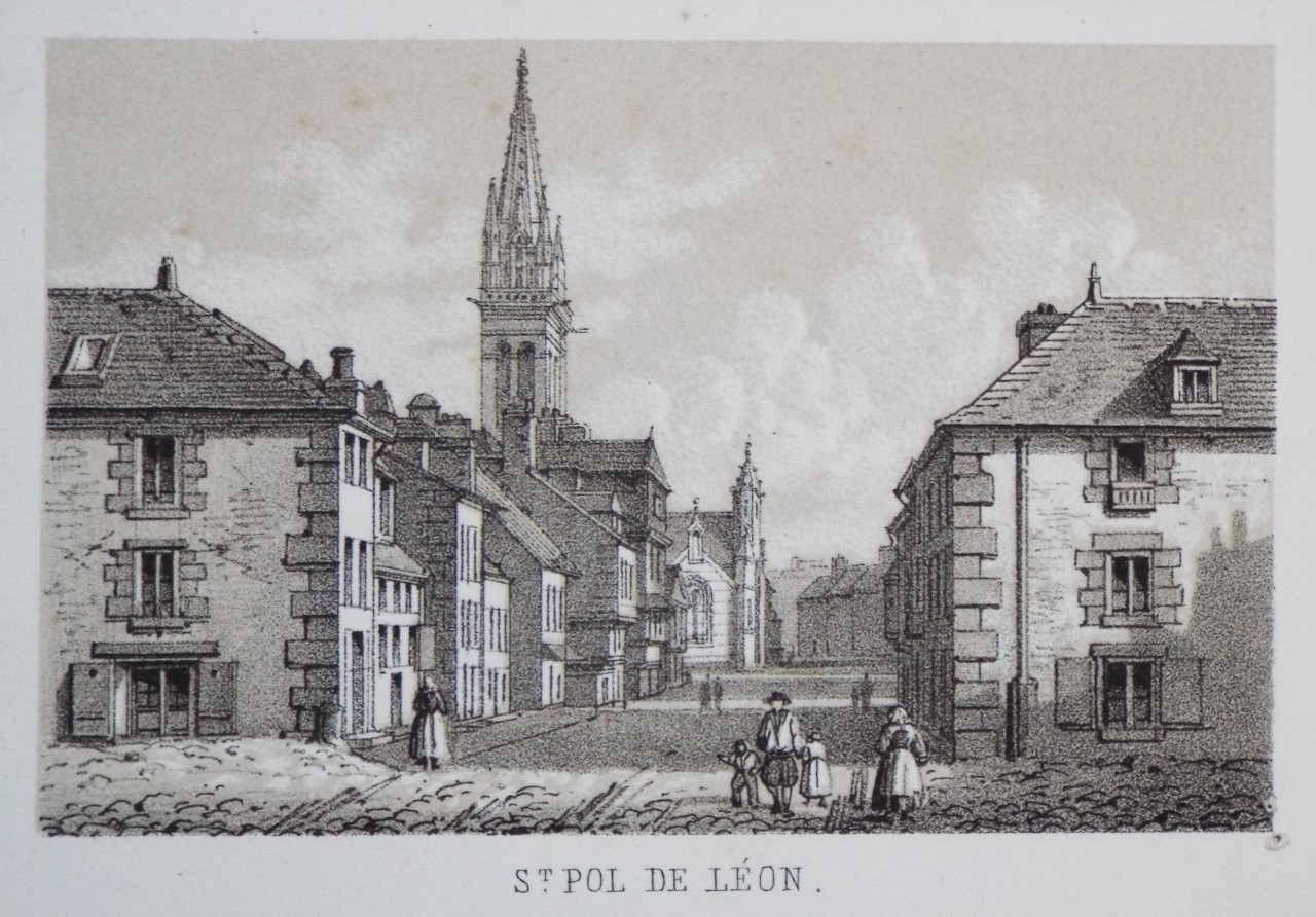 Lithograph - St. Pol de Leon.