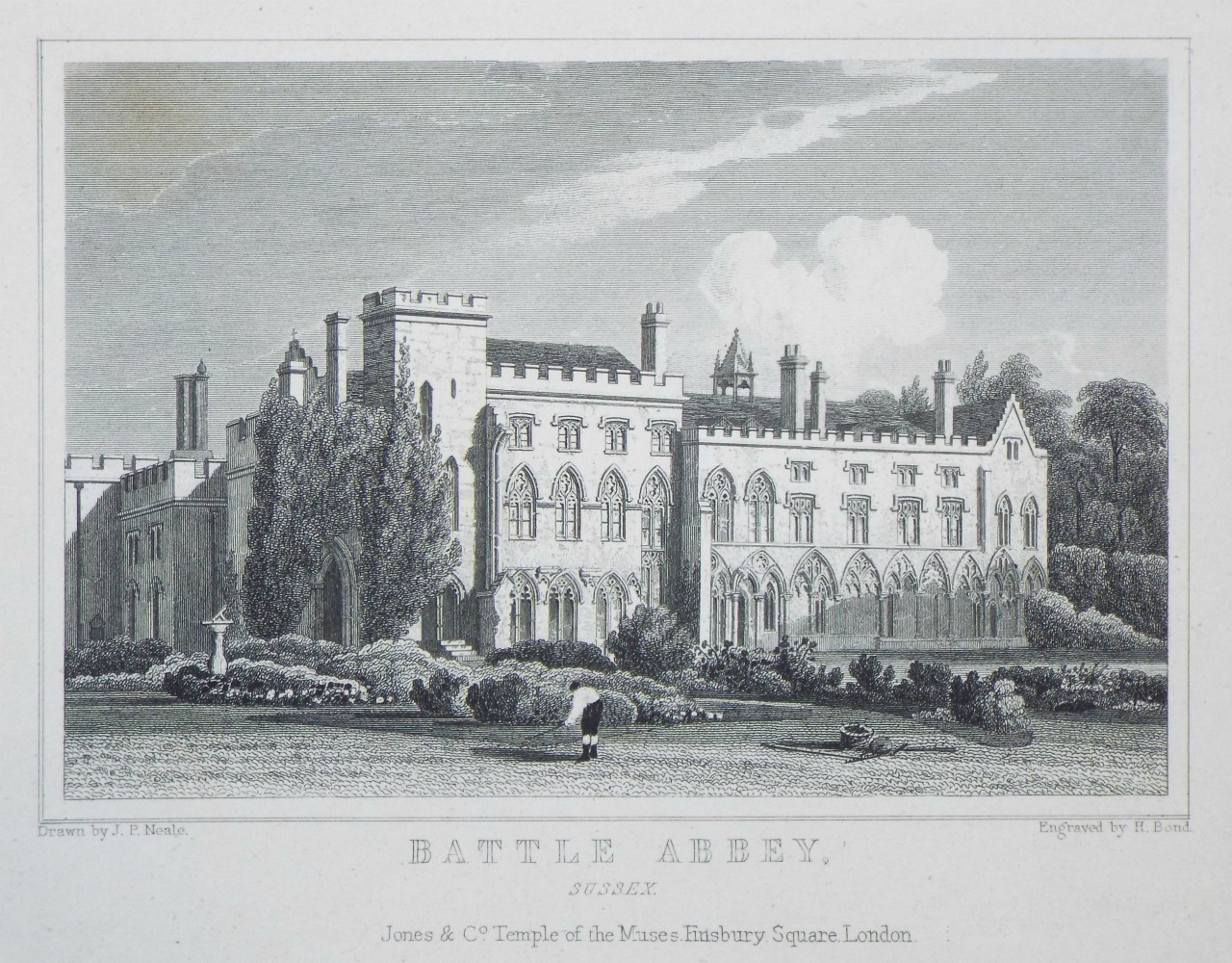 Print - Battle Abbey, Sussex. - Bond