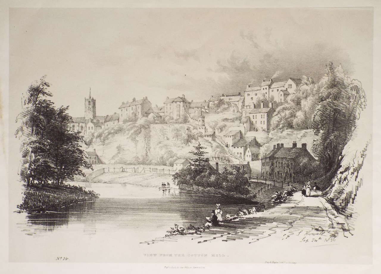 Lithograph - View from the Cotton Mill. - Howell