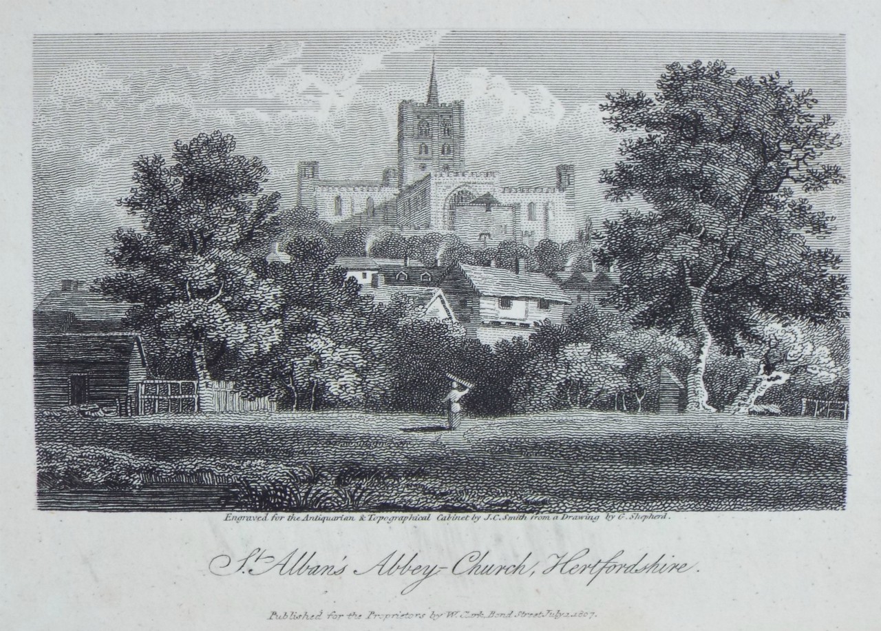 Print - St. Alban's Abbey-Church, Hertfordshire. - Smith