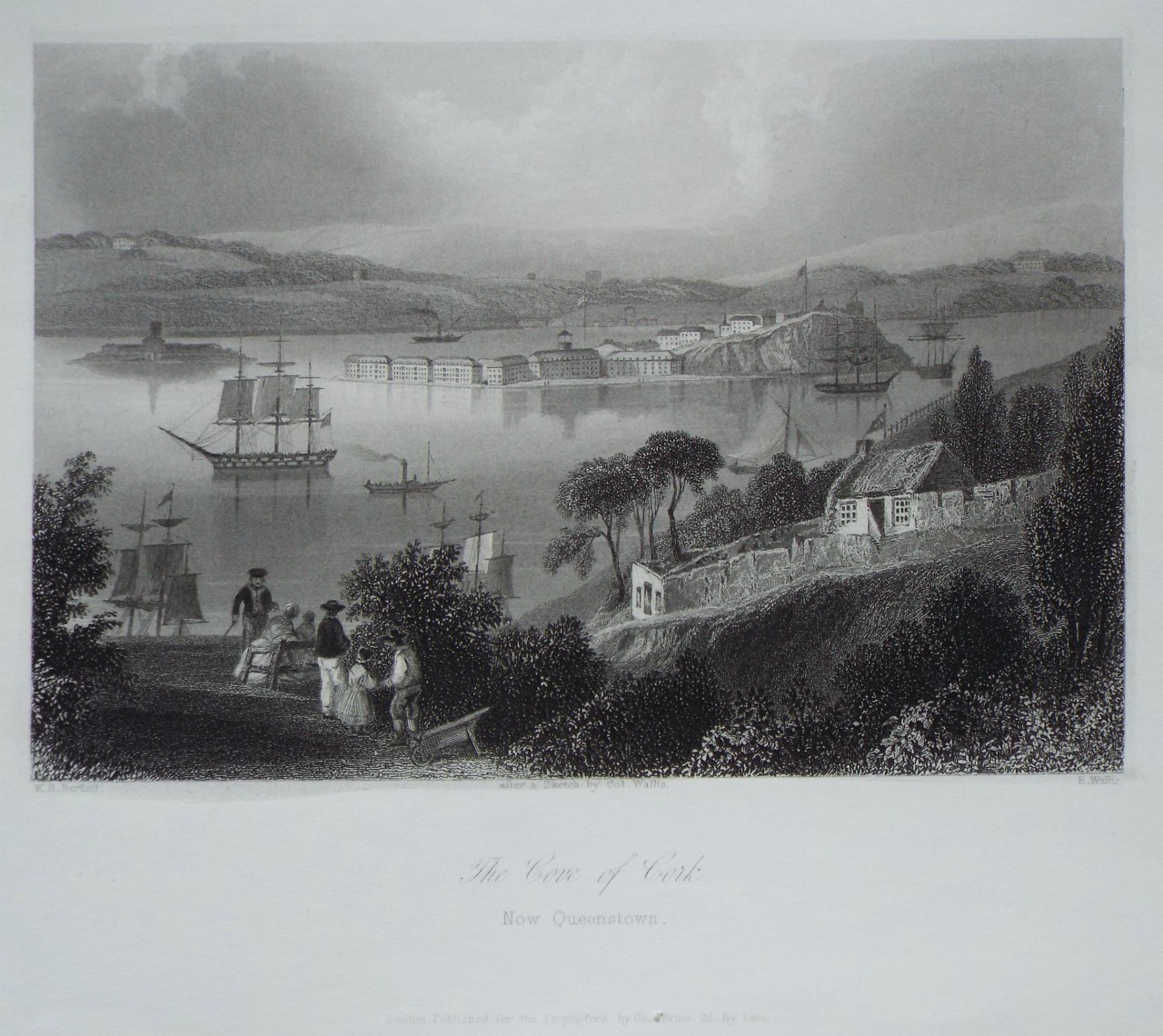 Print - The Cove of Cork. Now Queenstown. - Wallis