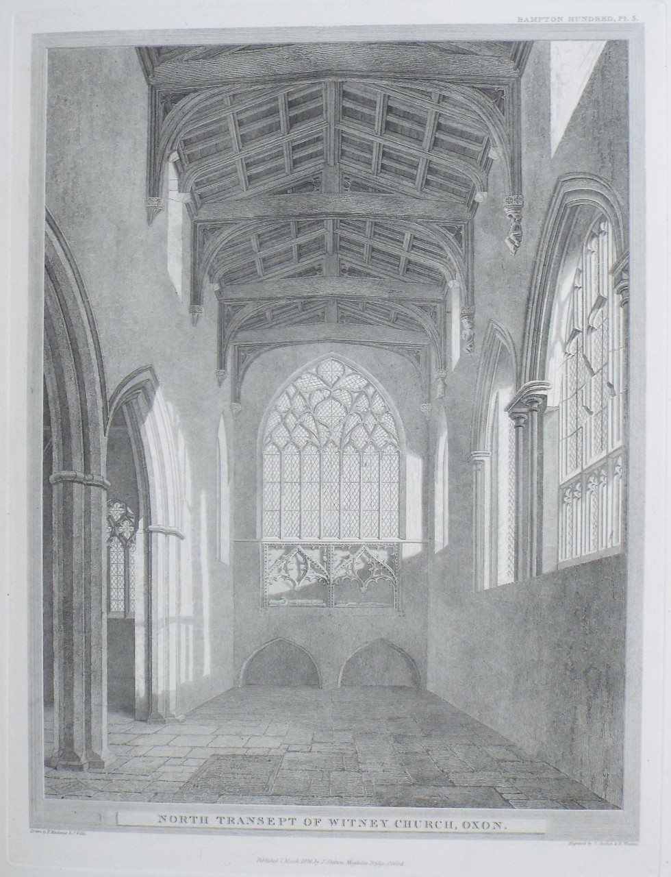 Print - North Transept of Witney Church, Oxon. - Skelton