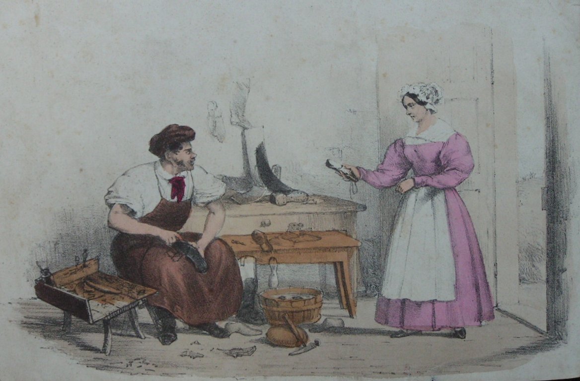 Lithograph - (Cobbler and wife)