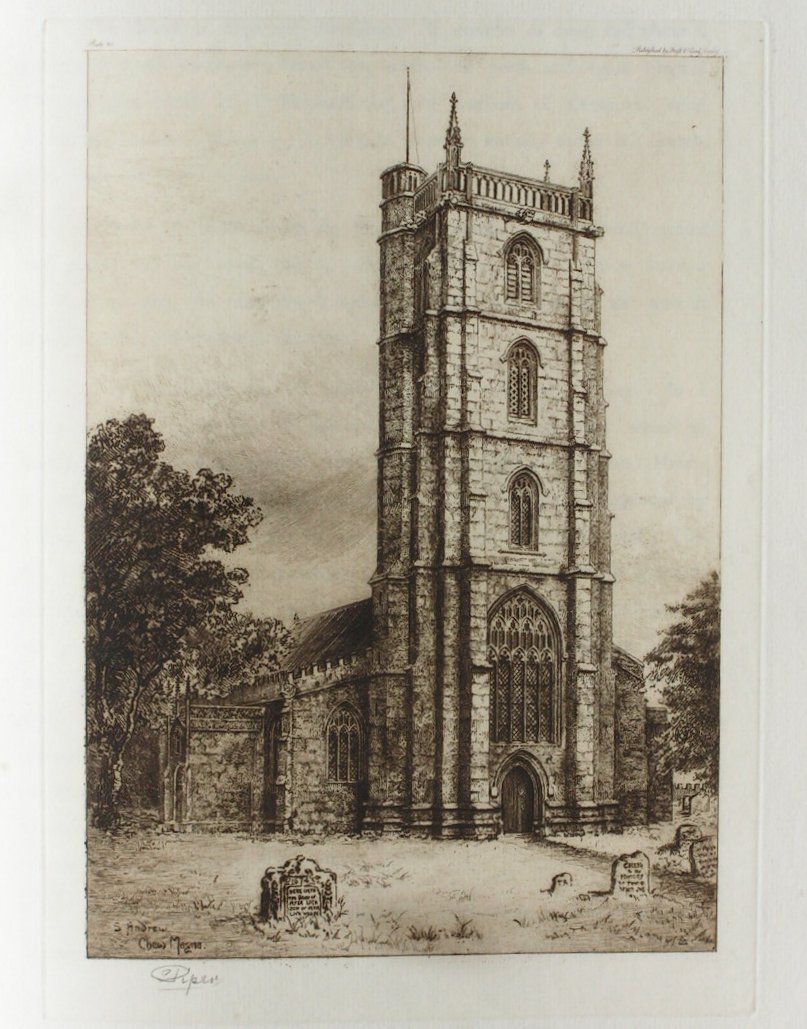 Etching - St. Andrew's, Chew Magna - Piper