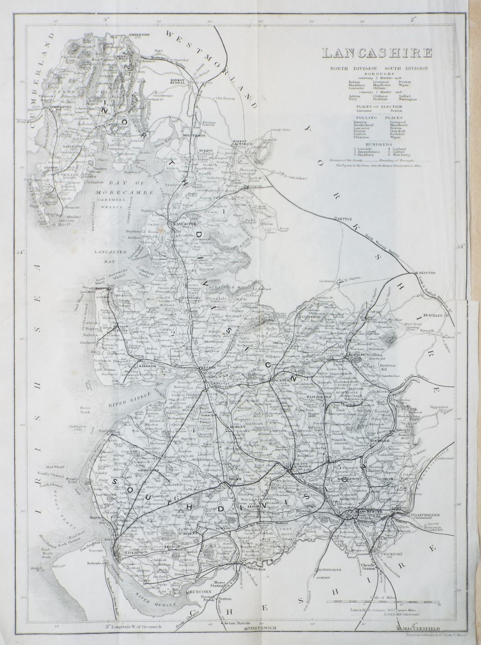 Map of Lancashire