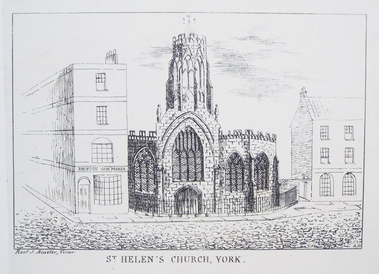 Lithograph - St. Helen's Church, York.