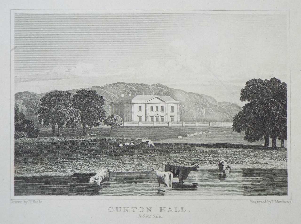 Print - Gunton Hall, Norfolk. - Matthews