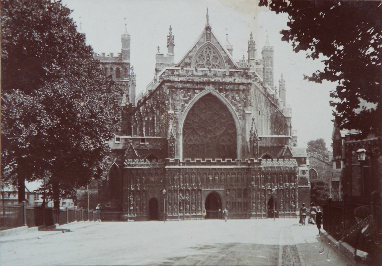 Photograph - Exeter Cathedral West Front.