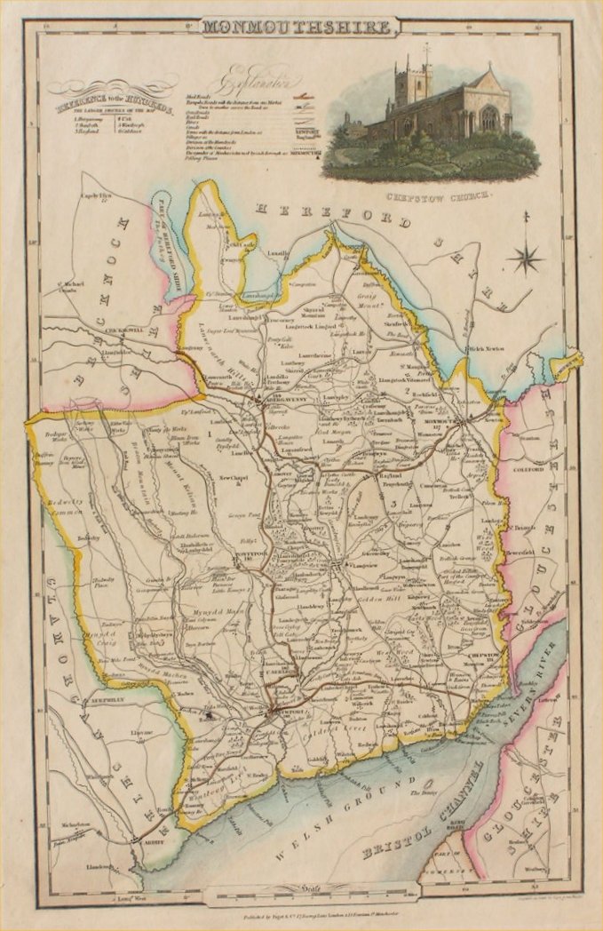 Map of Monmouthshire - Pigot