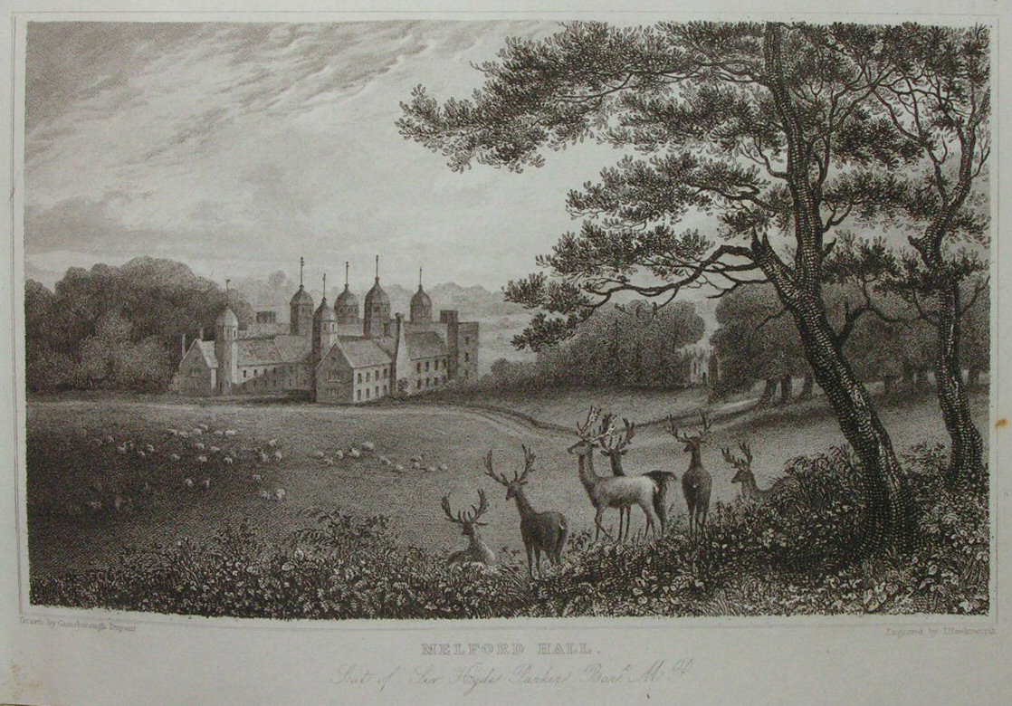 Print - Melford Hall, Seat of Sir Hyde Parker Bart M.P. - Hawksworth