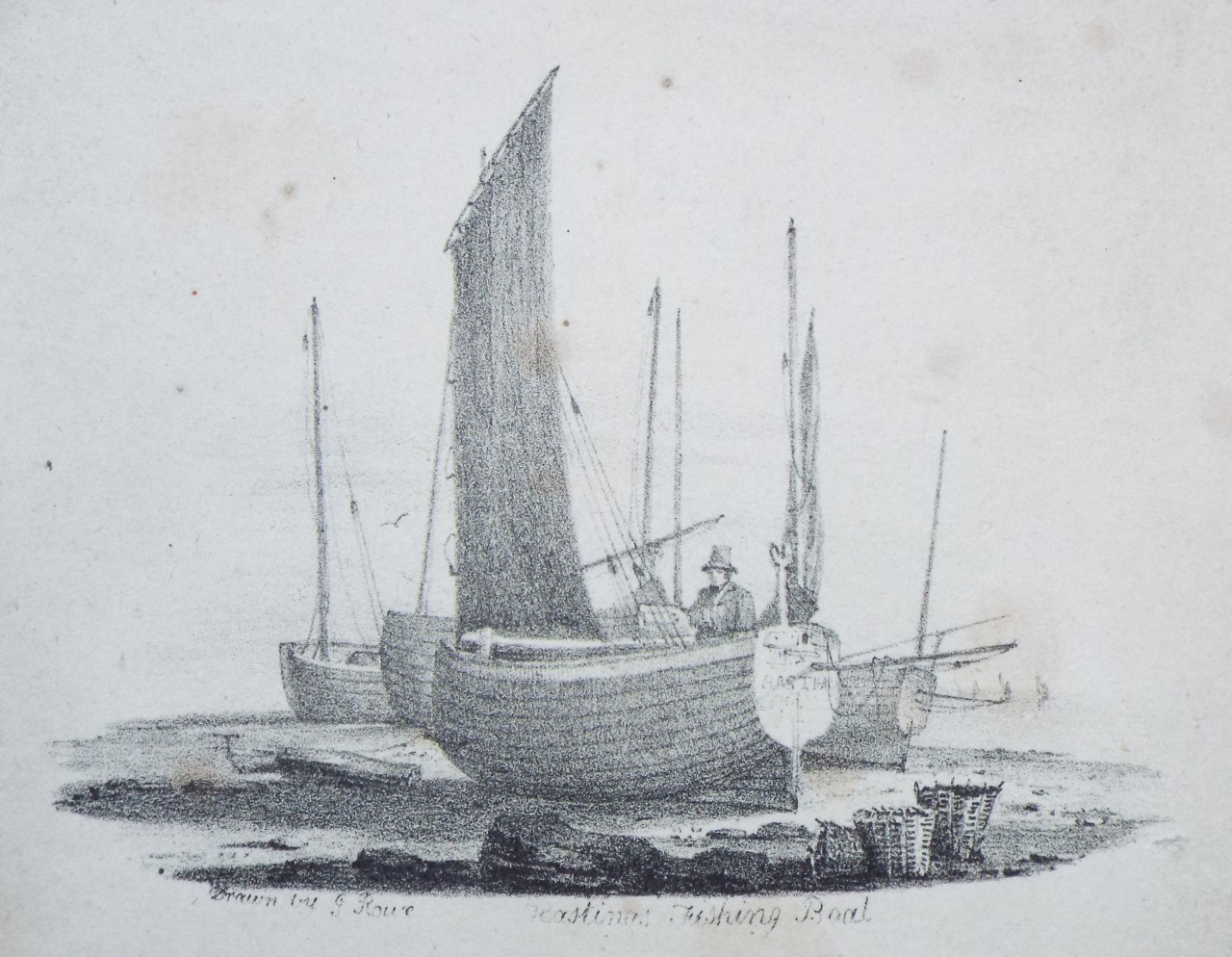 Lithograph - Hastings Fishing Boat - Rowe