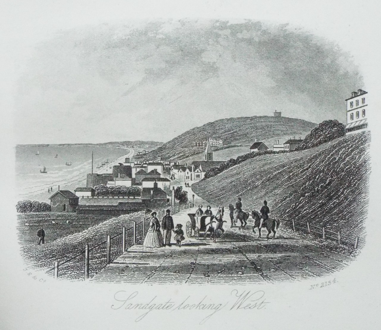 Steel Vignette - Sandgate looking West. - J.