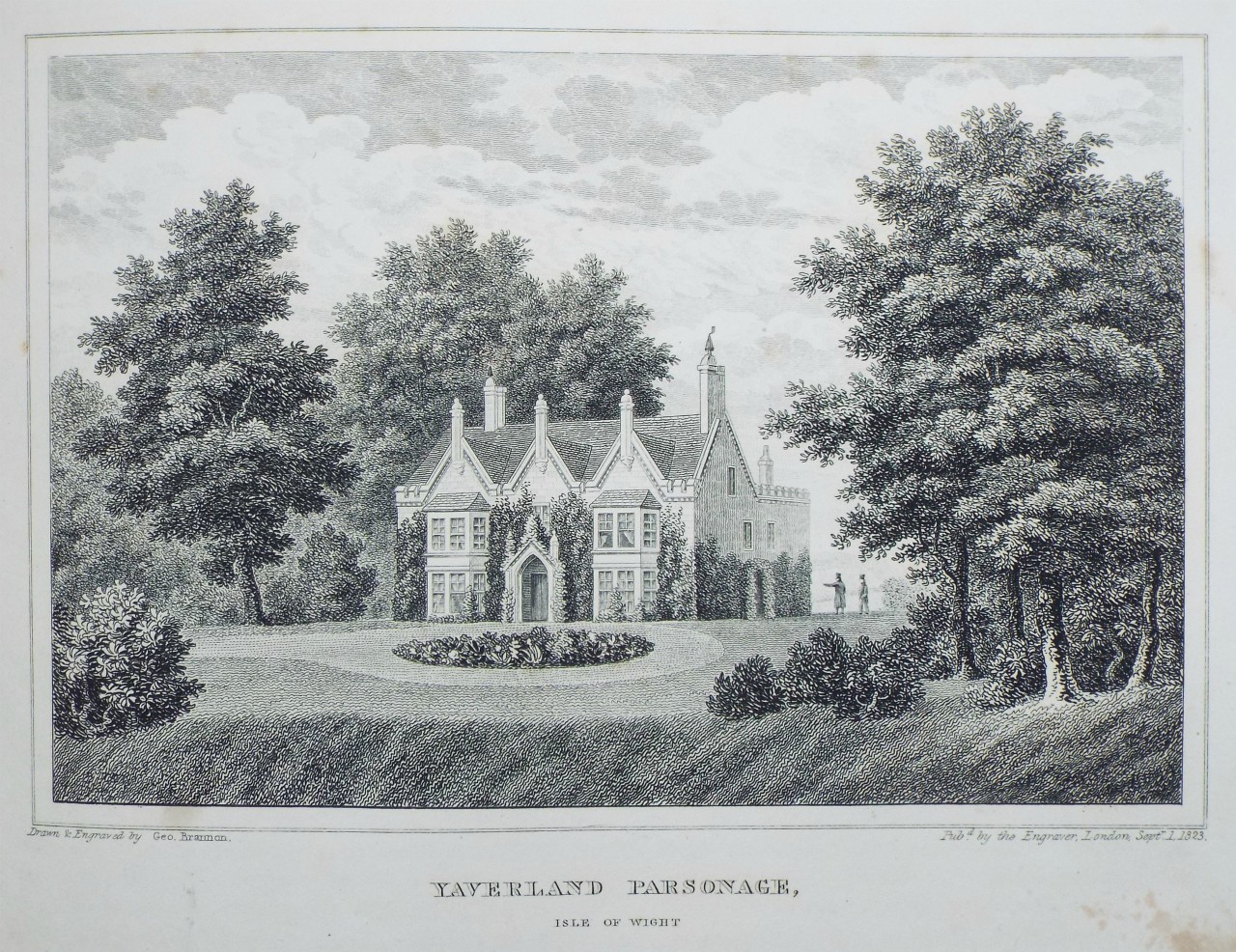 Print - Yaverland Parsonage, Isle of Wight. - Brannon