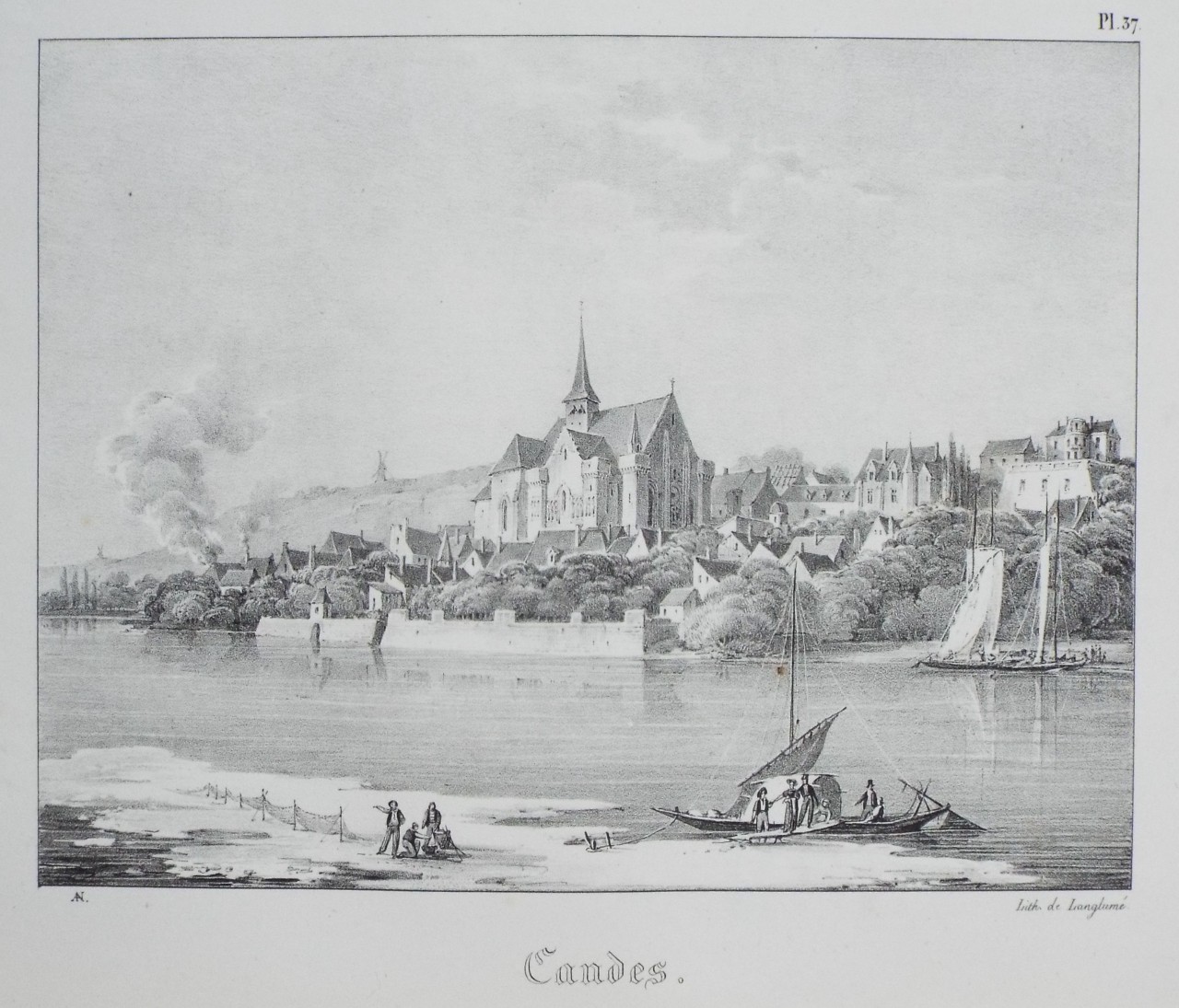 Lithograph - Candes.