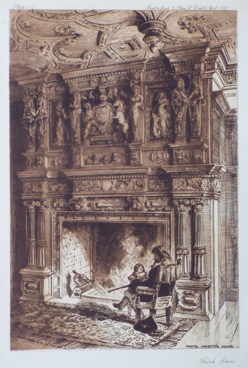 Etching - Mantel Langton's House. - Bird
