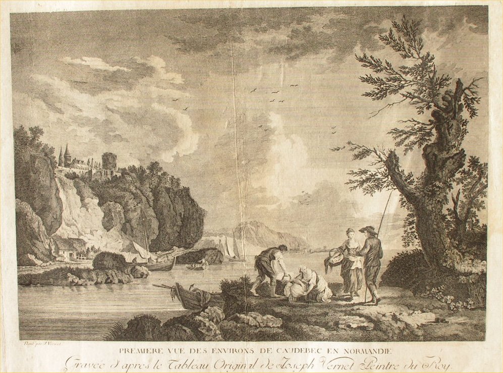 Print - Premiere Vue des Environs de Caudebec en Normandie