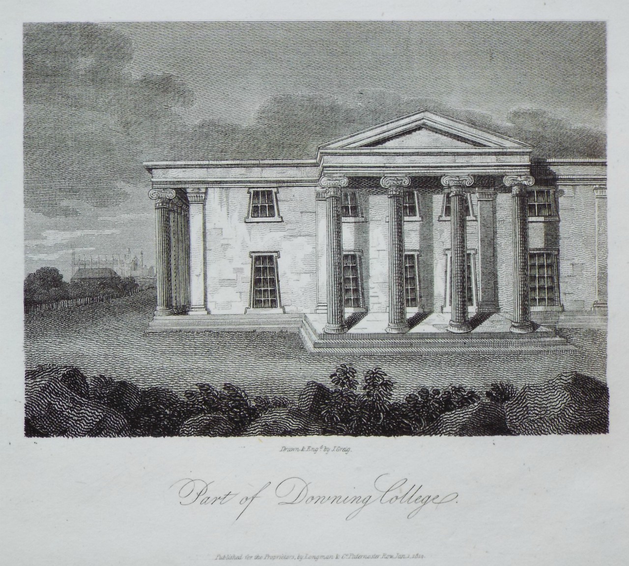 Print - Part of Downing College. - Greig